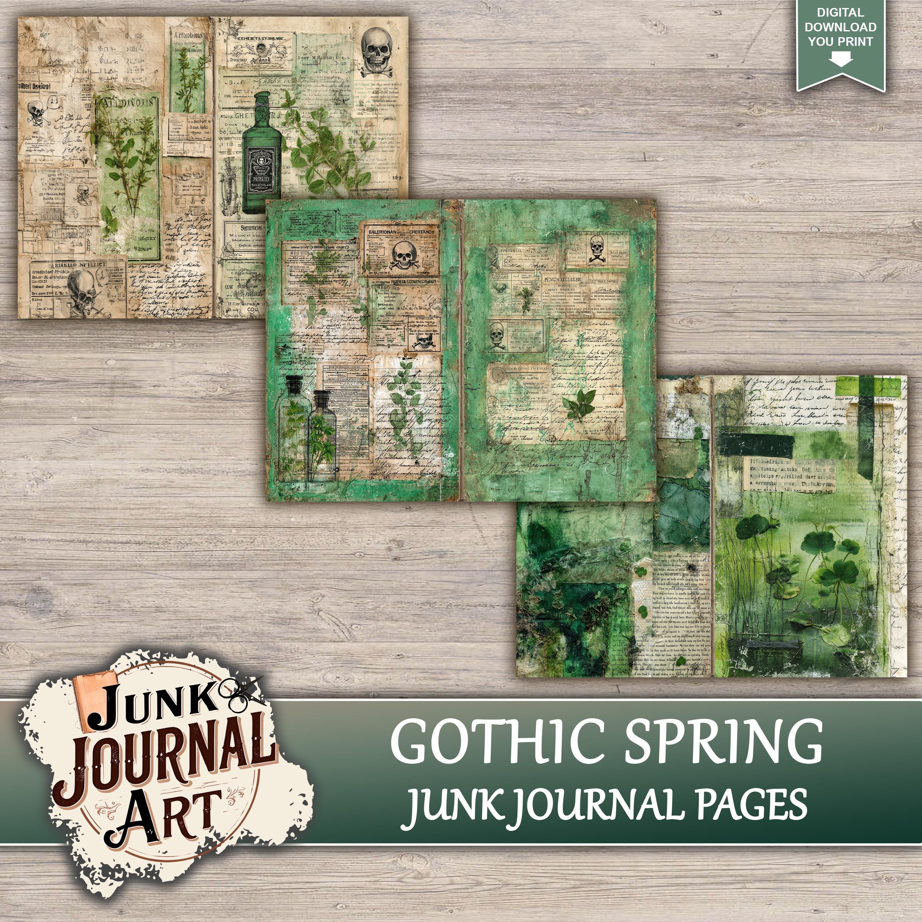 Gothic Spring Junk Journal Printable Pages - Junk Journal Supplies ...