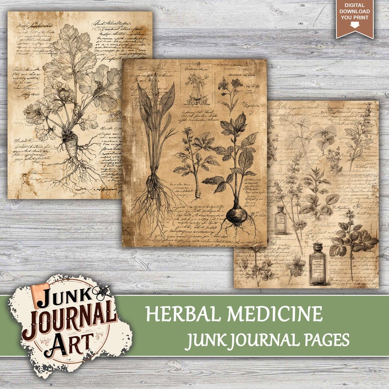 Apothecary Junk Journal supplies printable