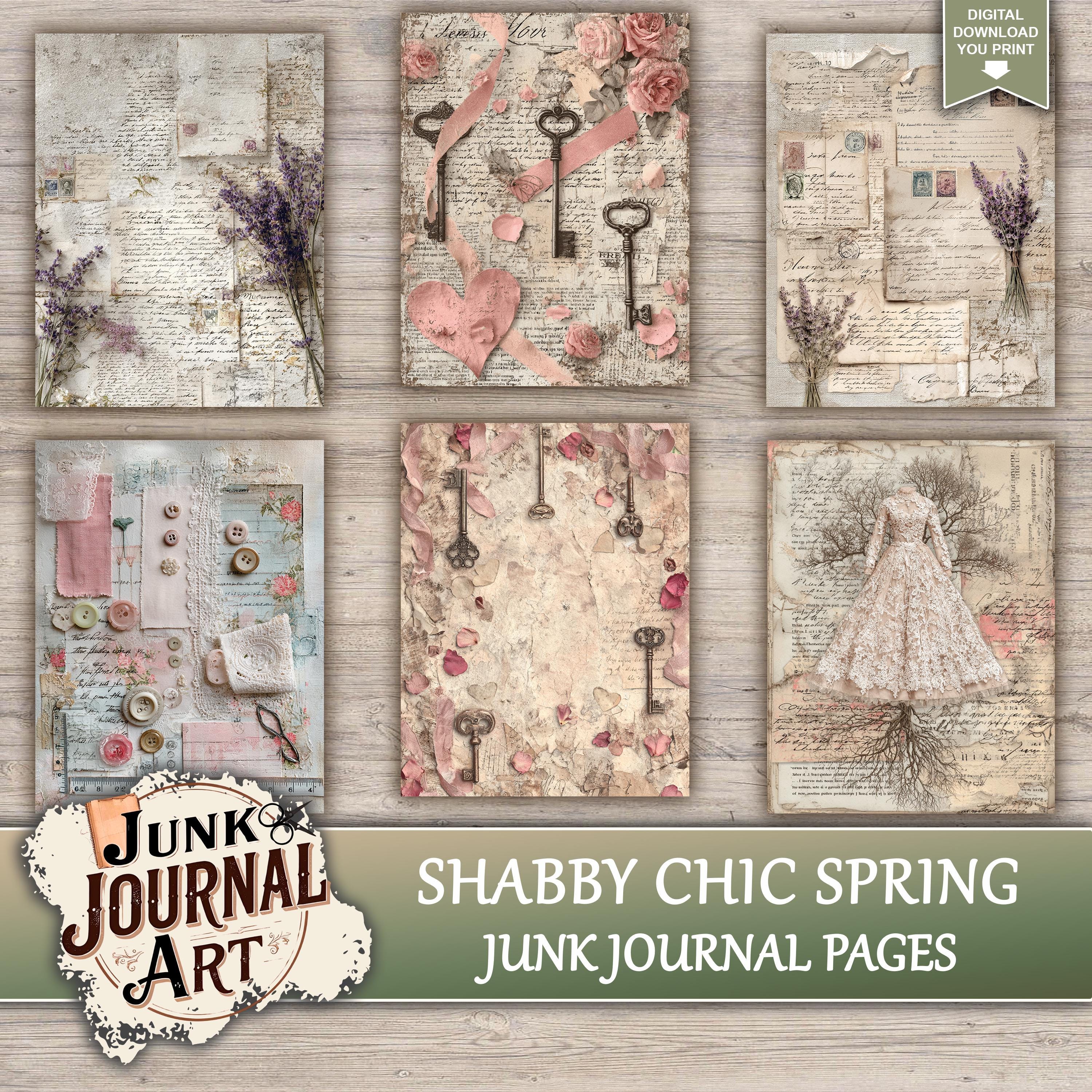 Shabby Chic Spring Junk Journal Printable Pages - Vintage Easter Kit ...
