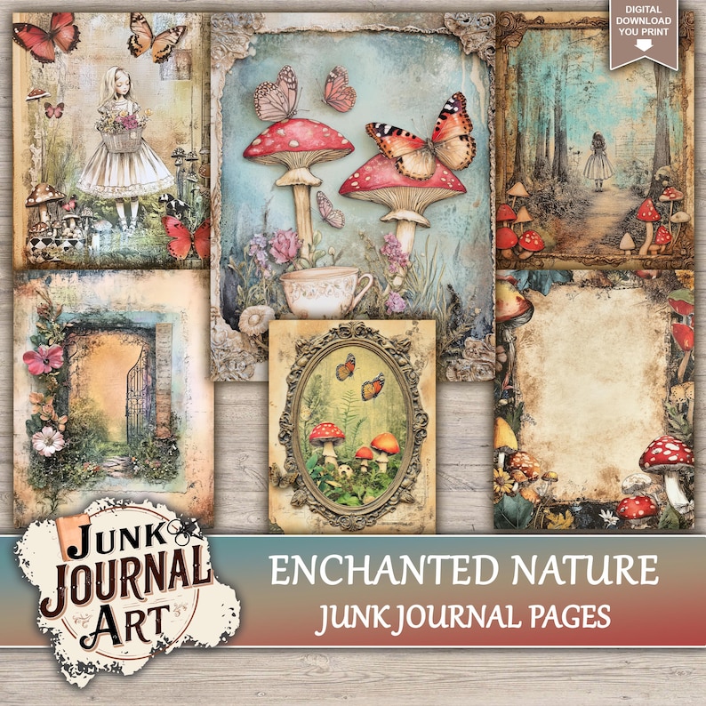 Enchanted Nature Junk Journal Printable Pages - Magical Forest Kit ...