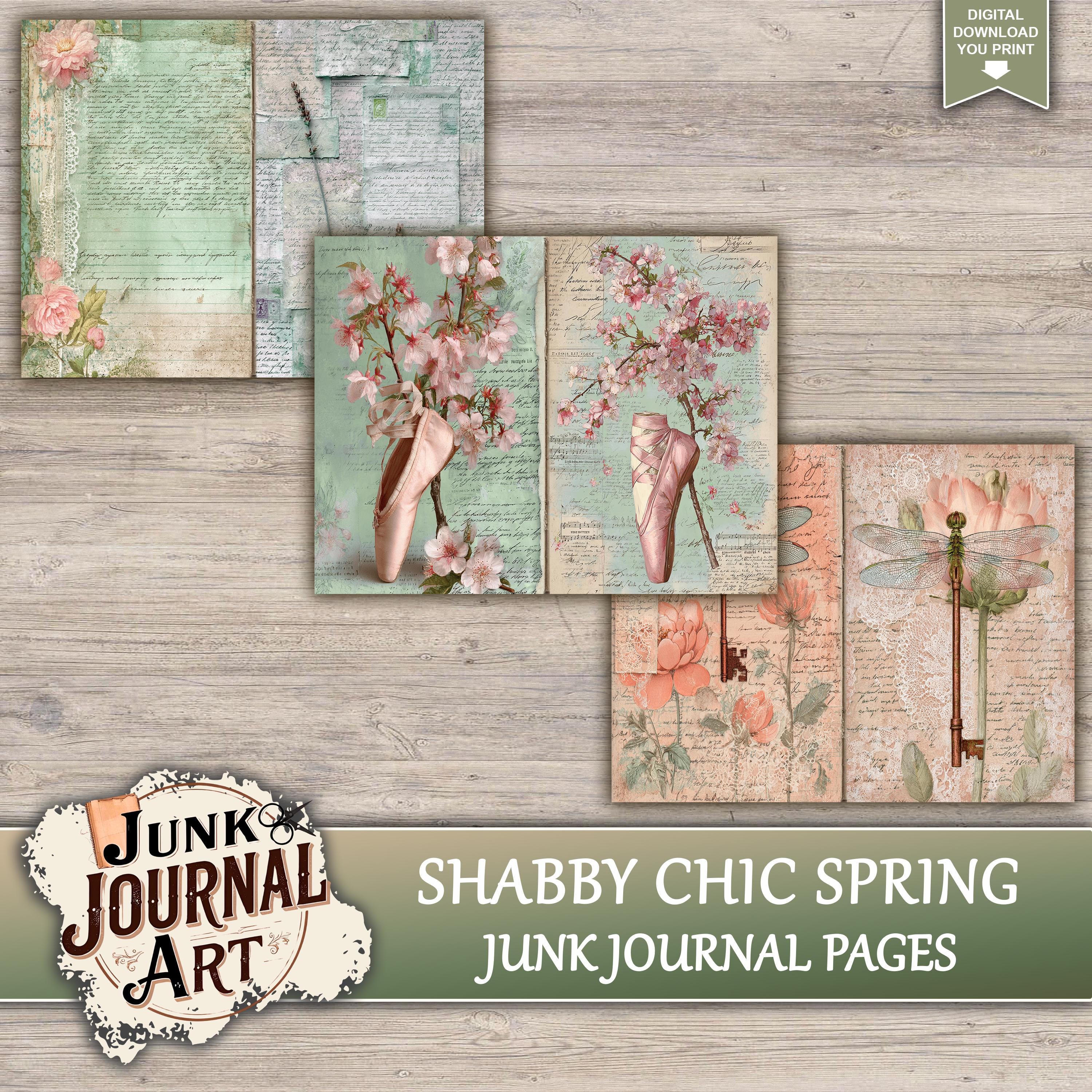 Shabby Chic Spring Junk Journal Printable Pages - Vintage Easter Kit ...