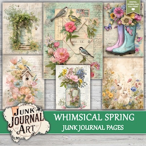 Whimsical Spring Junk Journal Supplies