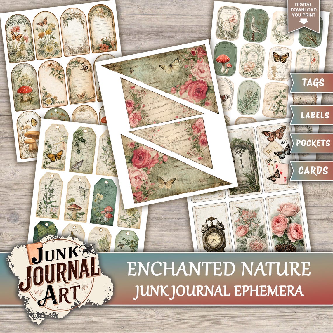 Enchanted Nature Junk Journal Printable Pages - Magical Forest Kit ...