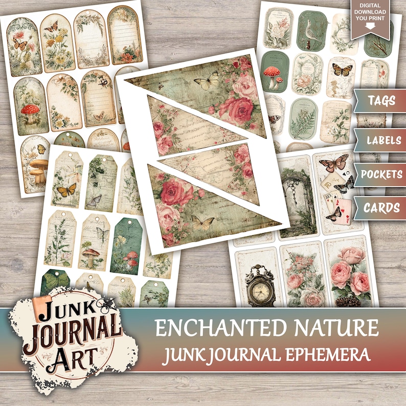 Enchanted Nature Junk Journal Printable Pages - Magical Forest Kit ...