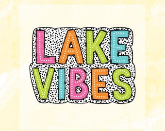Lake Vibes DTF Transfer, Preppy Summer Transfer, Sommer direkt zum Film, bereit zum Pressen Transfer, Lake Life DTF, Urlaub DTF, Camping Sommer