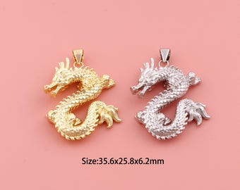 Drachen Anhänger, 18K Gold gefüllt Drachen Charme, Drachen Charms, DIY Drachen Charms