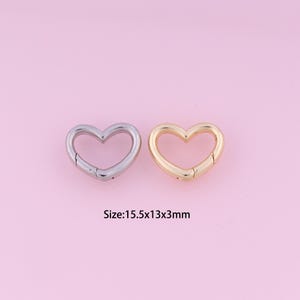 Heart Clasp,18K Gold Filled Snap Clasp,Heart Clasp,DIY Snap Clasp