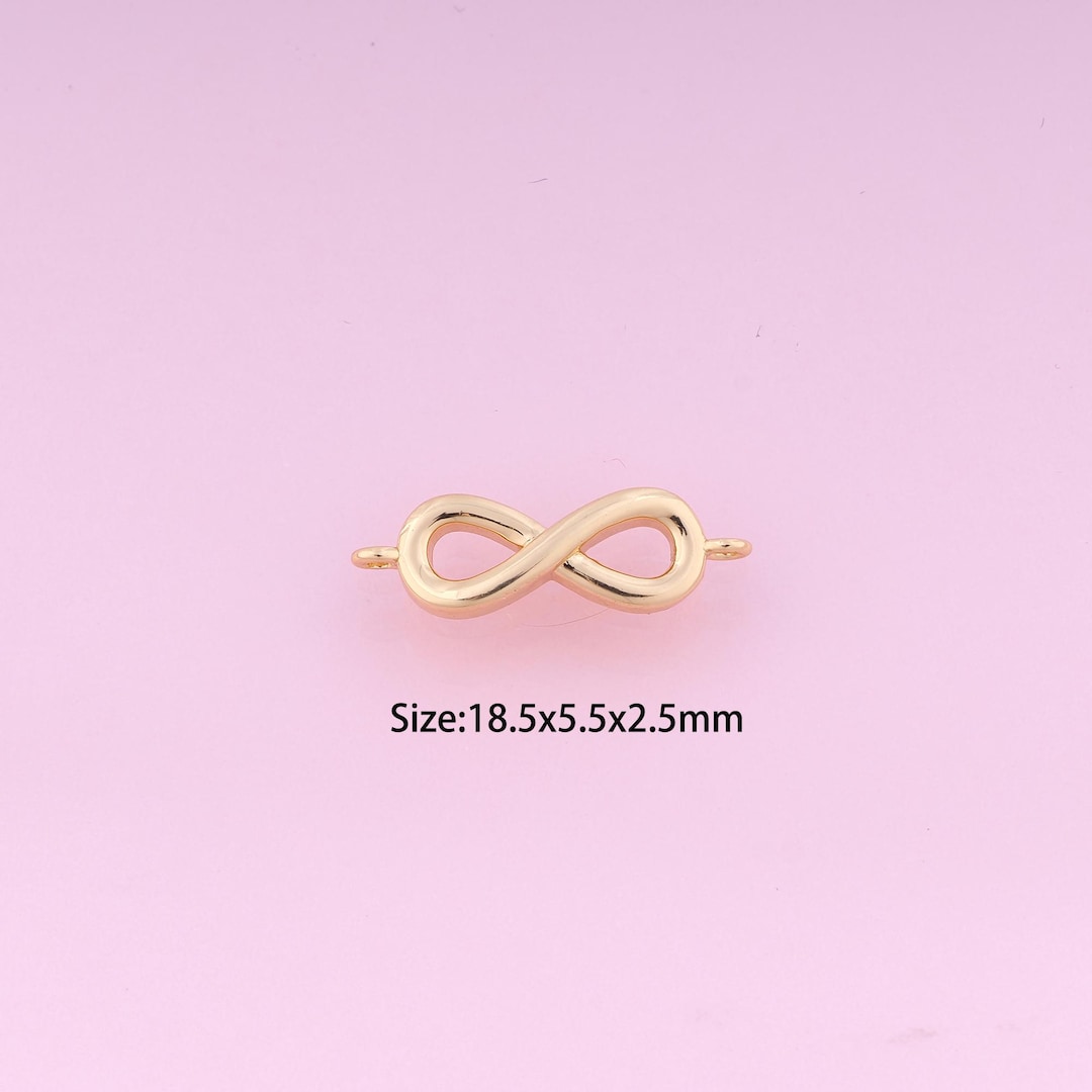 Infinity Connector,18k Gold Filled Infinity Connector,cubic Zirconia ...