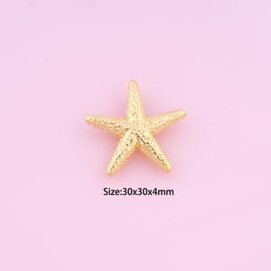 Starfish Pendant,18K Gold Filled Starfish Charm,Starfish Charms,DIY Starfish Charms