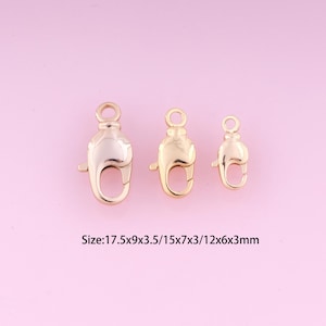 Lobster Clasp,18K Gold Filled Claw Clasp,Lobster Clasp,DIY Claw Clasp