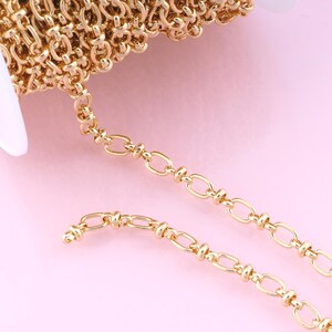 Figure 8 Chains,18K Gold Filled Special Chains,Semi-Finished Chains,DIY Jewelry Chains,8x6mm