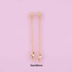 Chaînes en forme de coeur,chaînes spéciales en or plaqué or 18 carats,chaînes de rallonge,chaînes pour bijoux à faire soi-même