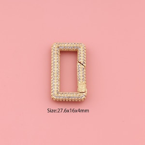 Push Door Clasp,18K Gold Filled Spring Clasp,Square Clasp,DIY Snap Clasp