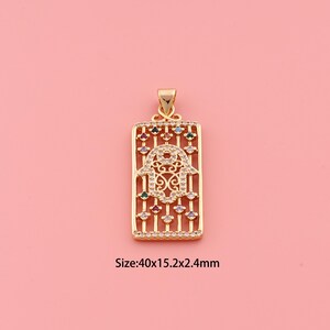 Hamsa Pendant,18K Gold Filled Fatima Charm,Cubic Zirconia Square,Hand Charms,DIY Hamsa Charms
