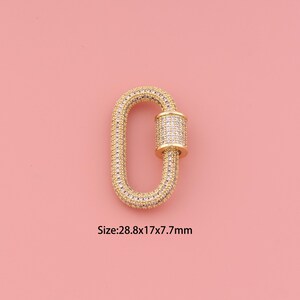 Karabinerverschluss, 18K Gold Filled Schraubverschluss, Karabinerverschluss, DIY Ovalverschluss