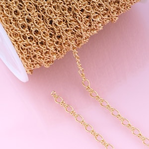 Figure 8 Chains,18K Gold Filled Special Chains,Semi-Finished Chains,DIY Jewelry Chains,4x1.5mm