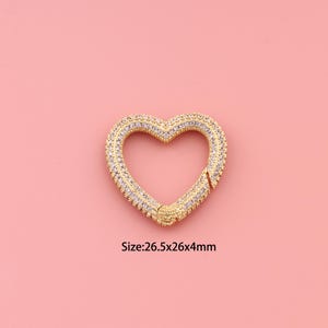 Push Door Clasp,18K Gold Filled Spring Clasp,Heart Clasp,DIY Snap Clasp