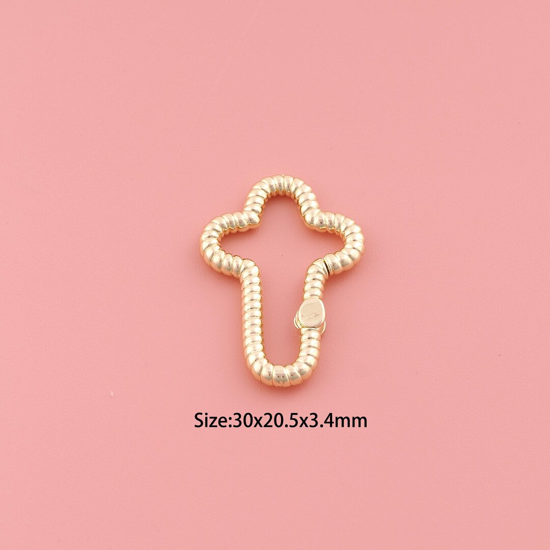 Clasp Cross Pattern Push Door Clasp,18k Gold Filled Spring Clasp,cross Clasp,diy Snap Clasp ...