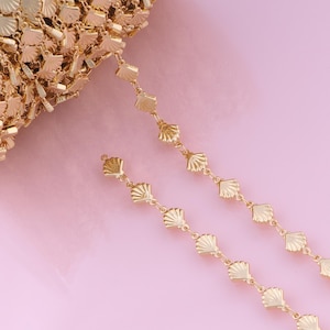 Shell Chains,18K Gold Filled Special Chains,Semi-Finished Chains,DIY Jewelry Chains,11.2x7mm