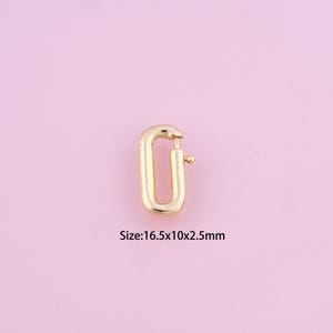 Press Clasp,18K Gold Filled Spring Clasp,Oval Clasp,DIY Snap Clasp