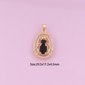 Insect Pendant,18K Gold Filled Insect Charm,Cubic Zirconia Insect,Insect Charms,DIY Insect Charms