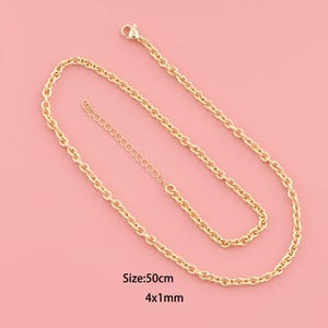 Collar Rolo, Collar de Cadenas Rellenadas de Oro de 18 K, Collar Minimalista, Collar de Moda