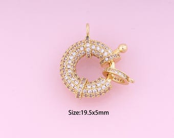 Round Clasp,18K Gold Filled Sailor Clasp,Round Clasp,DIY Sailor Clasp
