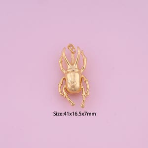 Insect Pendant,18K Gold Filled Insect Charm,Insect Charms,DIY Insect Charms
