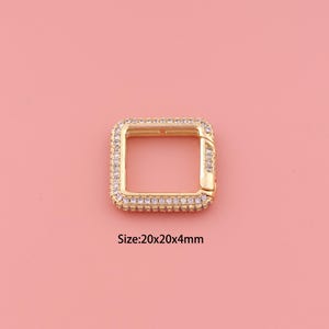 Push Door Clasp,18K Gold Filled Spring Clasp,Square Clasp,DIY Snap Clasp