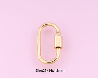 Carabiner Clasp,18K Gold Filled Carabiner Clasp,Carabiner Clasp,DIY Carabiner Clasp