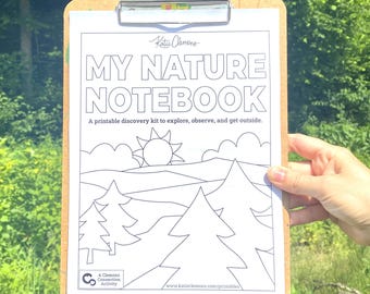 Kids Nature Journal: Outdoor Activity Book & Scavenger Hunts (Printable PDF) (Easy Earth Science Homeschool Outside)