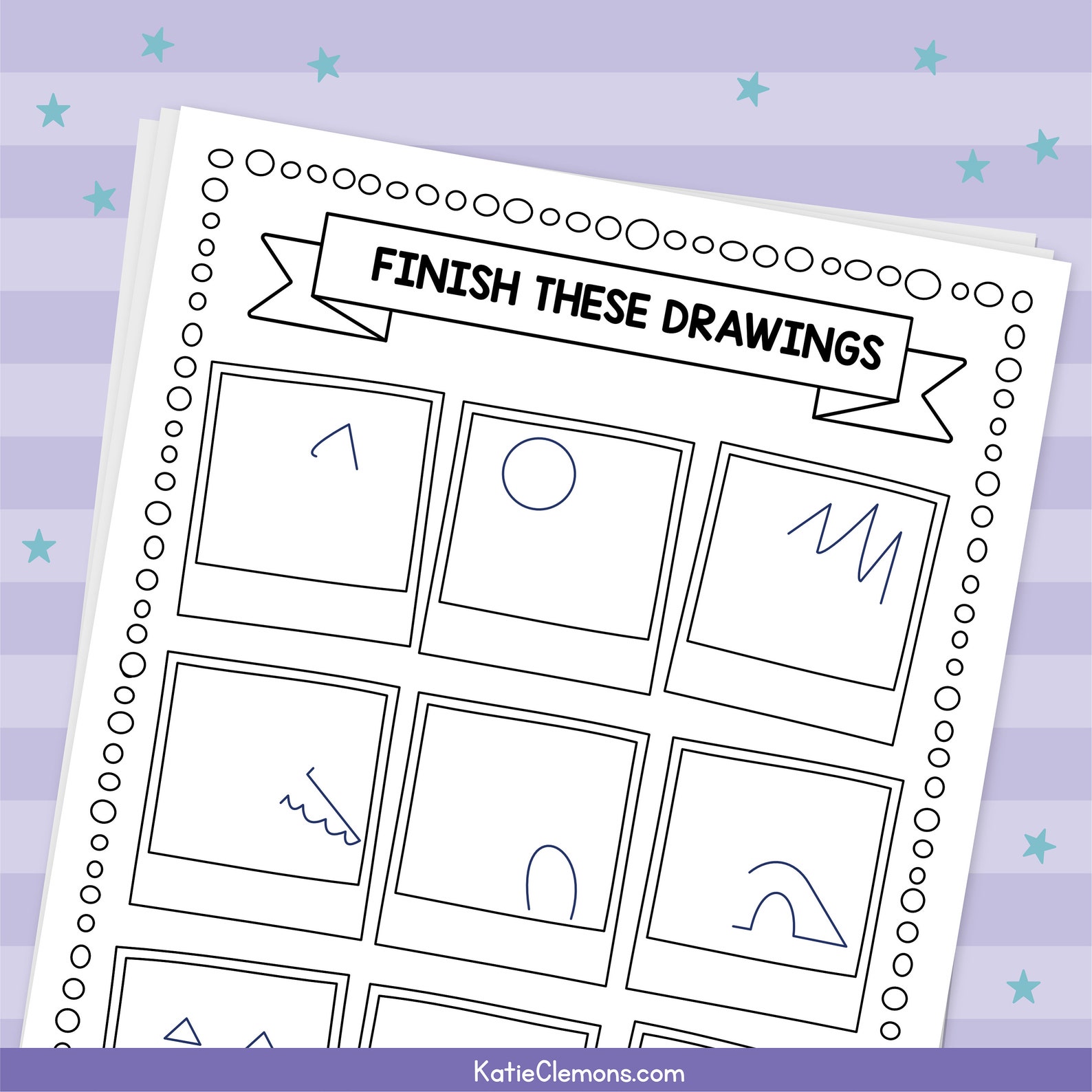 Finish These Drawing Printable Activities for Kids Art Project: How to Finish These Drawing Printable Activities for Kids Art Project: How to