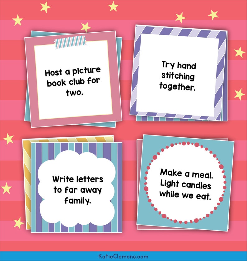 Mother Daughter Date Ideas for Mother’s Day Printable Gift Date Jar Mom and Me Activities ...