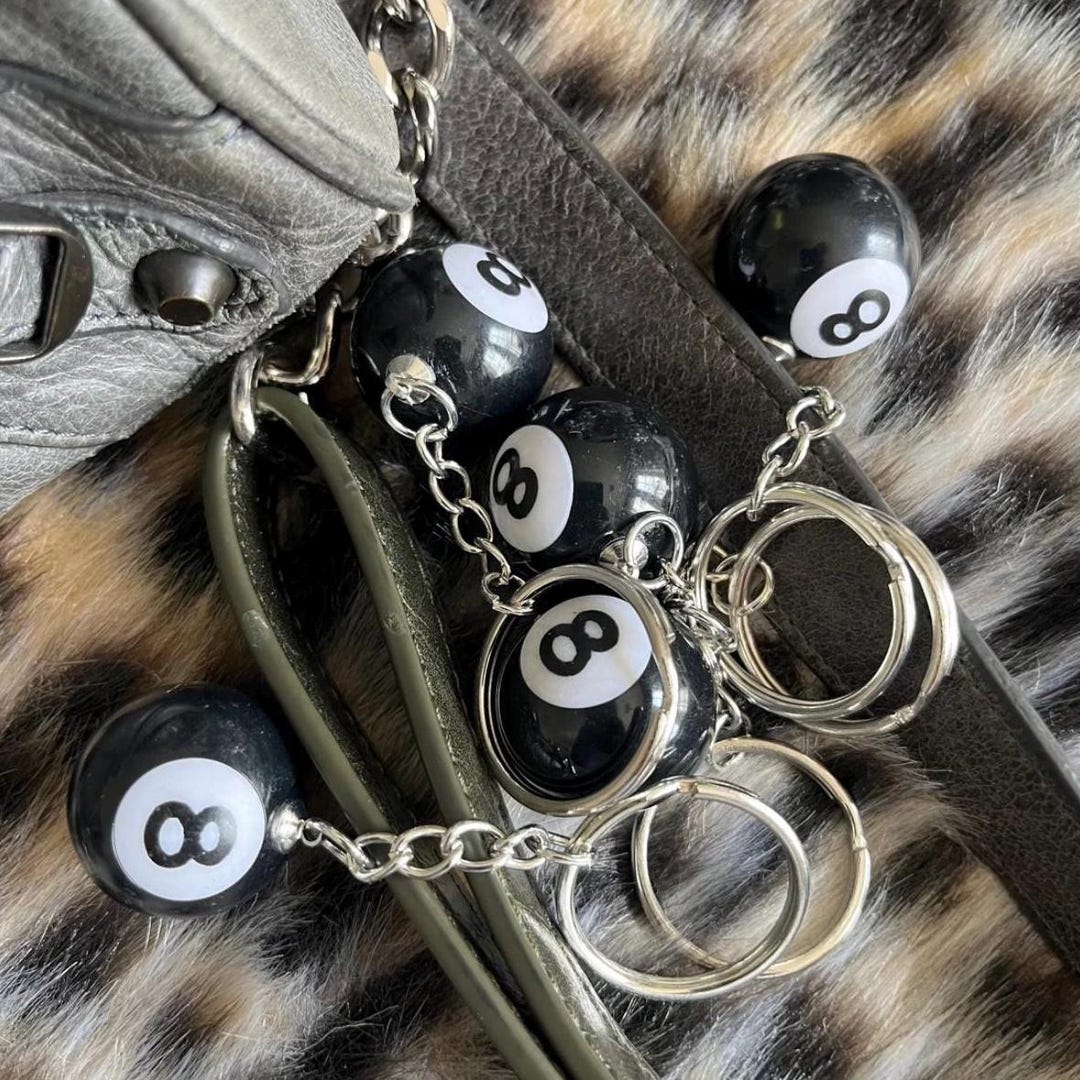 8 Ball Keychain - Etsy