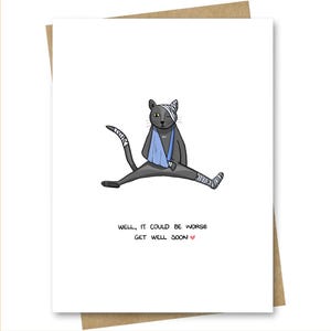 Carte de rétablissement — Chat blessé