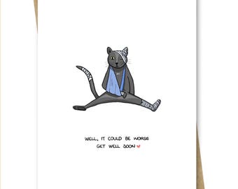 Beterschapskaart — Gewonde kat