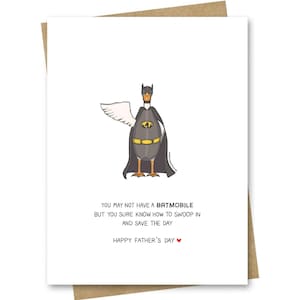 Jolie carte pour la fête des pères — Super-héros canard Batman