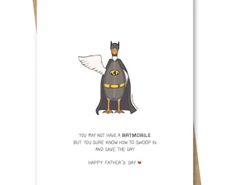 Leuke Vaderdagkaart — Superhero Duck Batman