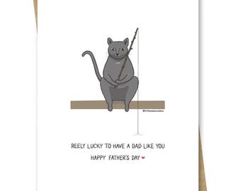 Leuke Vaderdagkaart — Kattenvissen