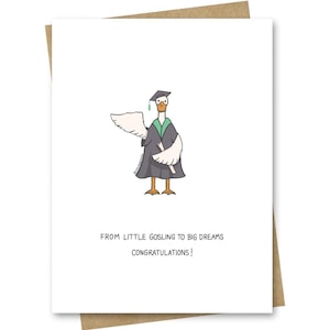 Cartão de formatura fofo — Gosling Goose Duck Grad
