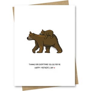 Carte pour la Fête des Mères — maman ours