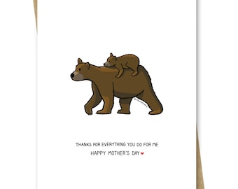 Moederdagkaart — Mama Bear