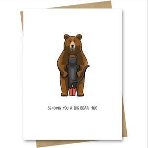 Carte d'encouragement et de sympathie — Chat Bear Hugs