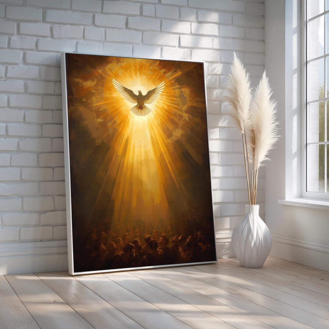 Holy Spirit Dove of Light | Divine Pentecost Faith Art | Christian ...
