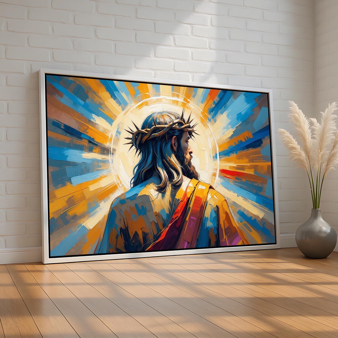 Jesus With Crown of Thorns Wall Art | Christian Canvas or Poster ...