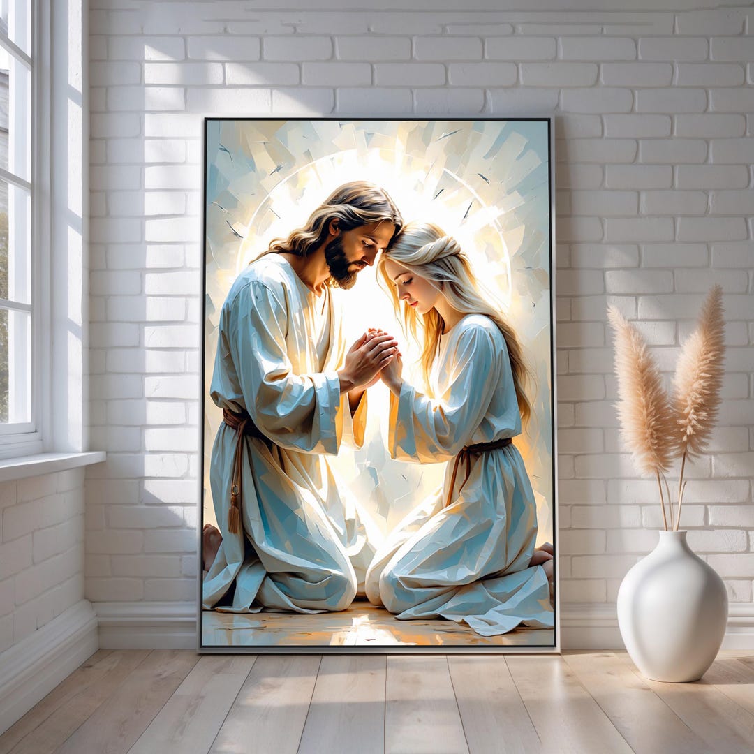Jesus Prayer Wall Art Canvas Print | Christian Faith Spiritual Artwork ...