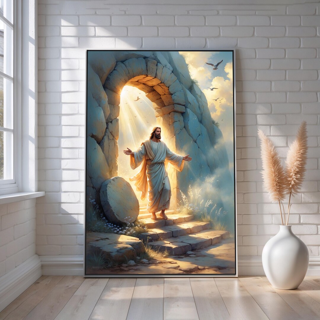 Jesus Christ Resurrection | Christian Canvas Wall Art | He is Risen ...