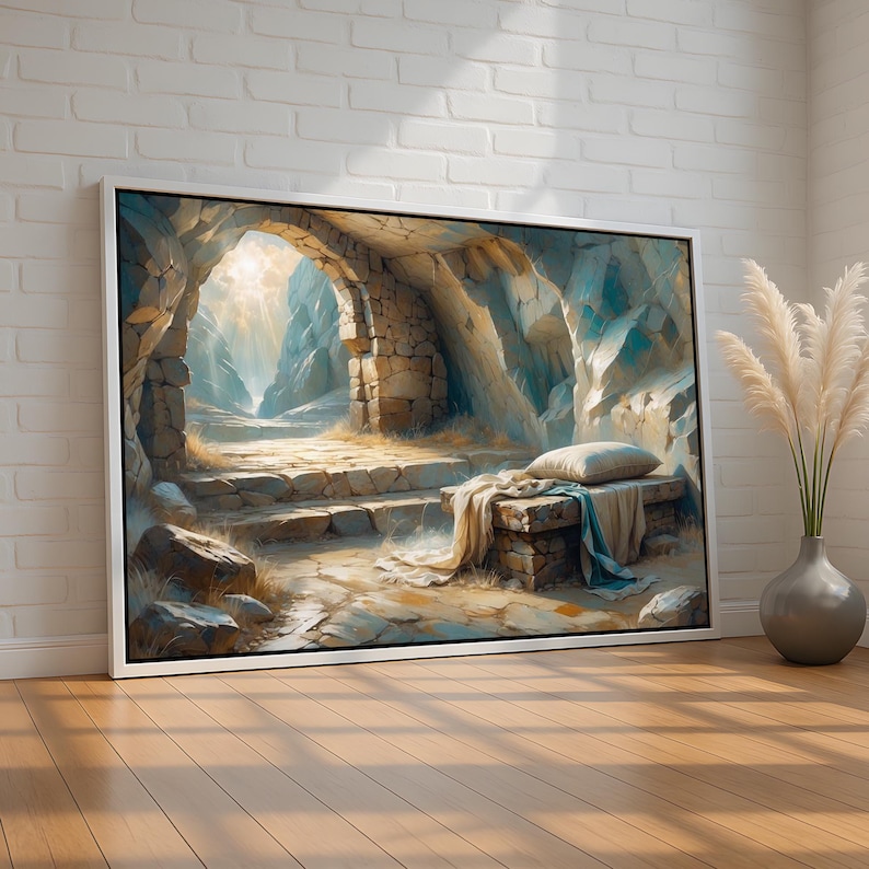 Empty Tomb Resurrection Wall Art | Christian Canvas or Poster | Easter ...