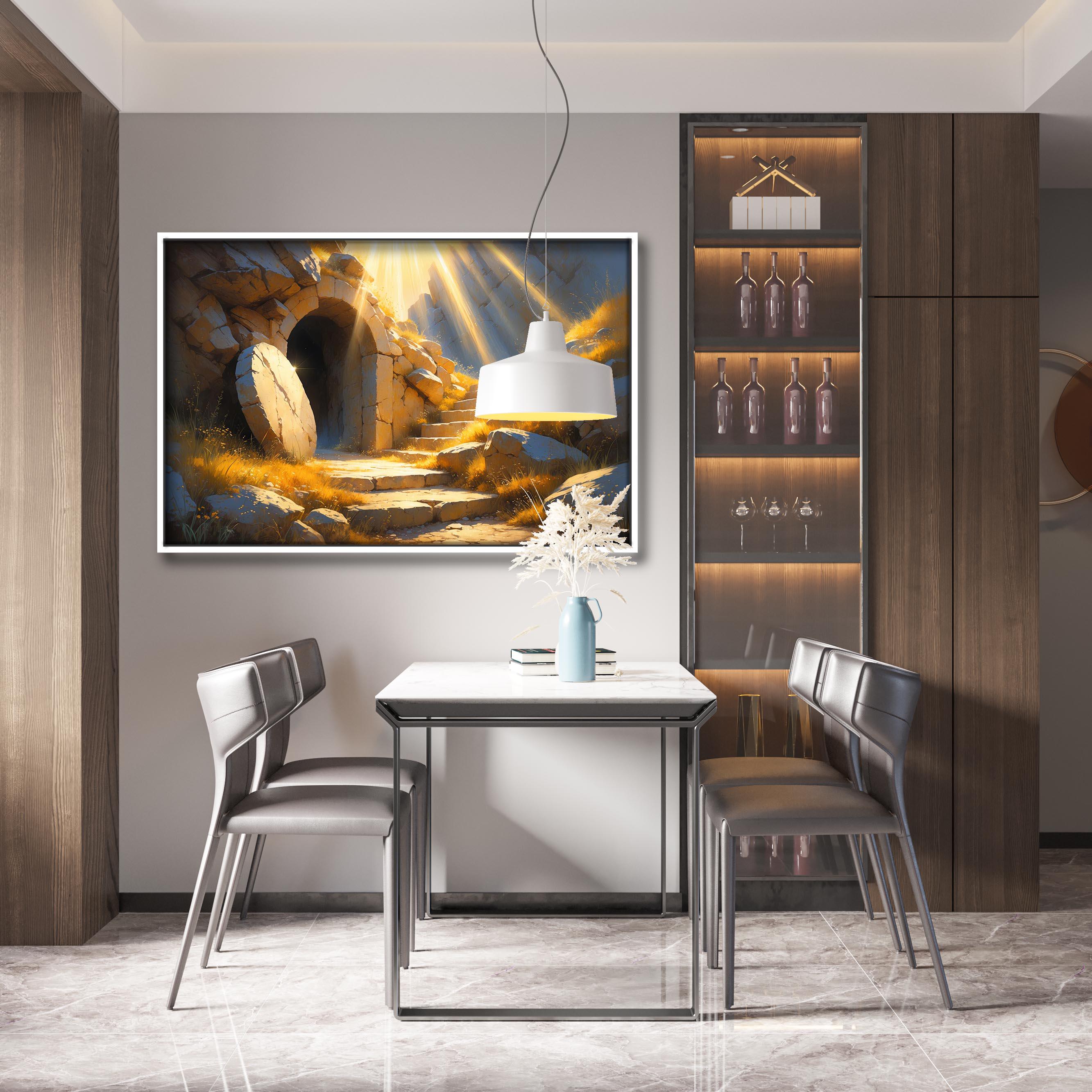 Empty Tomb Wall Art | Christian Resurrection Canvas | Easter Morning ...
