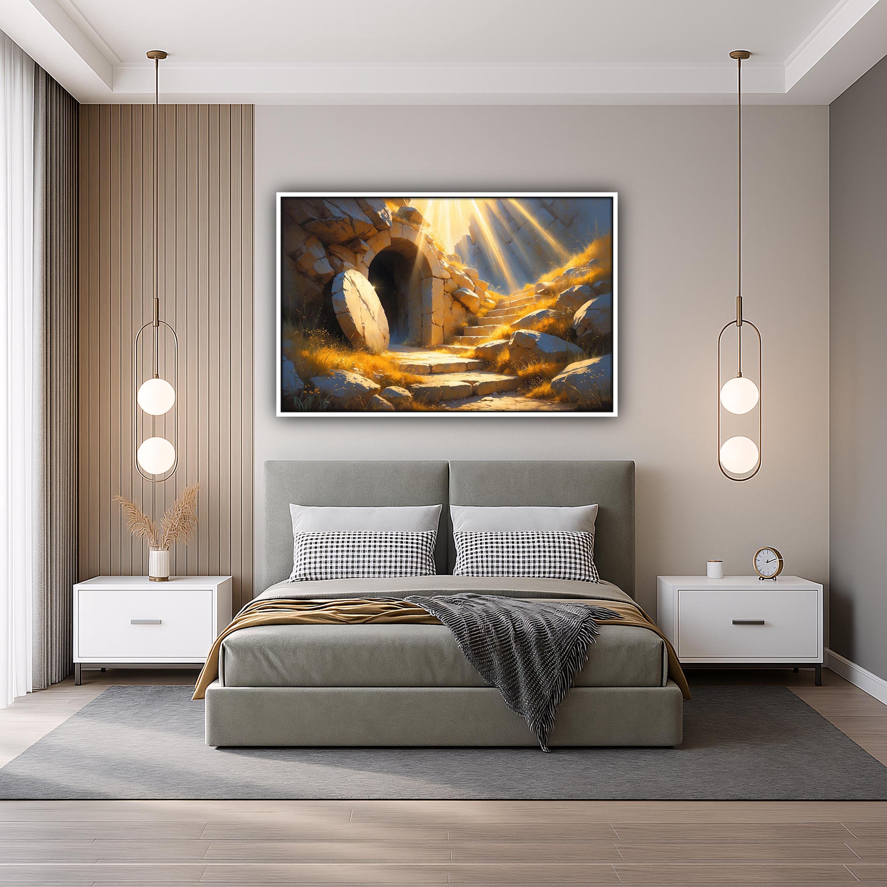 Empty Tomb Wall Art | Christian Resurrection Canvas | Easter Morning ...